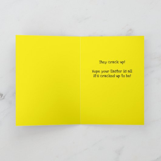 かわいいイースターバニーおもしろいイースターエッグ子供へ謎 カード (内部)