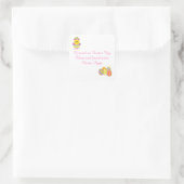 かわいいイースターバニーとシックなイースターエッグ狩り スクエアシール (バッグ)