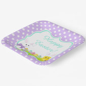 かわいいイースターバニーとシックなイースターエッグ狩り ペーパープレート (傾斜あり)