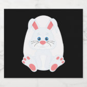 かわいいイースターバニーと卵 ビールラベル (シングルラベル)