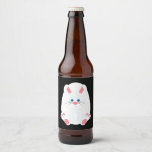 かわいいイースターバニーと卵 ビールラベル
