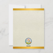 かわいいイースターバニーと幸せな春の花の休日 シーズンカード (裏面)