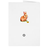 かわいいイースターバニーと金の卵 (裏面)