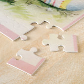 かわいいイースターバニーのレトロなヴィンテージ ジグソーパズル (側面)