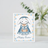 かわいいイースターバニーの女の子 ポストカード (スタンド正面)