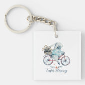 かわいいイースターバニーをバイクに キーホルダー (正面)