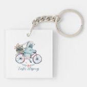 かわいいイースターバニーをバイクに キーホルダー (裏面)