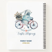 かわいいイースターバニーをバイクに ノートブック (裏面)