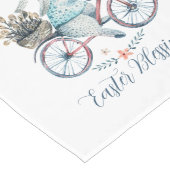 かわいいイースターバニーをバイクに ロングテーブルランナー (コーナー)