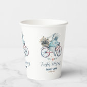 かわいいイースターバニーをバイクに 紙コップ (裏面)