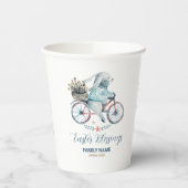 かわいいイースターバニーをバイクに 紙コップ (左)