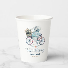 かわいいイースターバニーをバイクに 紙コップ