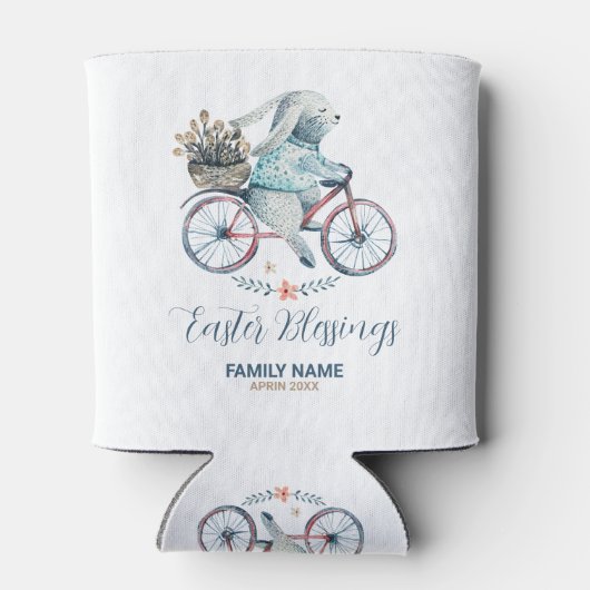 かわいいイースターバニーをバイクに 缶クーラー (裏面)