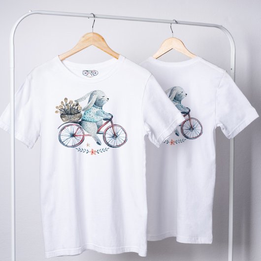 かわいいイースターバニーをバイクに Tシャツ