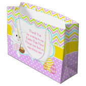 かわいいイースターバニーイースターエッグ狩りありがとう ラージペーパーバッグ (裏面アングル)