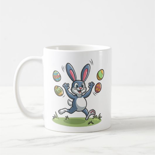 かわいいイースターバニーウサギ コーヒーマグカップ (左)