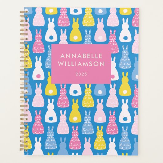 かわいいイースターバニーウサギ プランナー手帳 (正面)