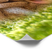 かわいいイースターバニーエッグ春イースター ポスター (角)