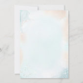 かわいいイースターバニーエレガントブルーボーイベビーシャワー 招待状 (裏面)