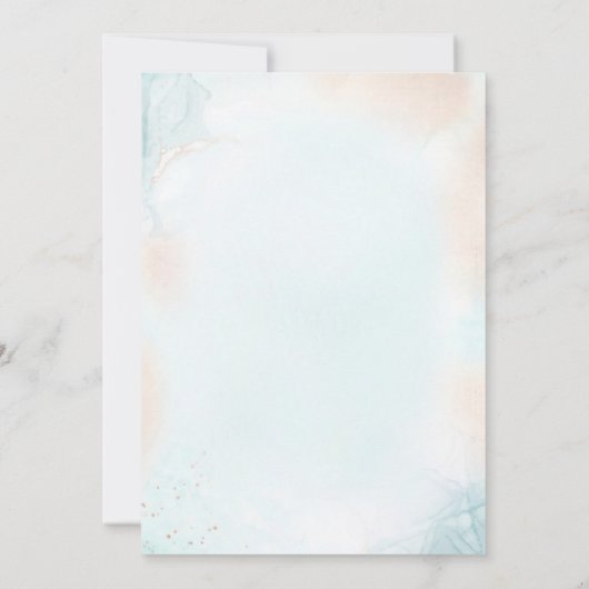 かわいいイースターバニーエレガントブルーボーイベビーシャワー 招待状 (裏面)