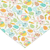 かわいいイースターバニータイル  ショートテーブルランナー (コーナー)