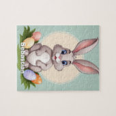 かわいいイースターバニーパーソナライズされたキッズ ジグソーパズル (横)