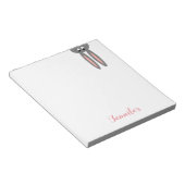 かわいいイースターバニーパーソナライズされたメモ帳 ノートパッド (アングル)