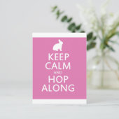 かわいいイースターバニーホップアロン シーズンポストカード (スタンド正面)