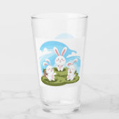 かわいいイースターバニーホリデー タンブラーグラス (裏面)
