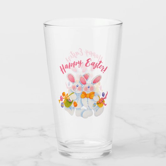 かわいいイースターバニーホリデー タンブラーグラス (裏面)