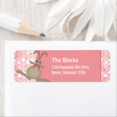 かわいいイースターバニーラビットイースターメーリングラベル ラベル (インサイチュ)