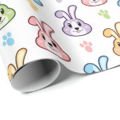 かわいいイースターバニーラビットパターン |休日 ラッピングペーパー (ロールコーナー)