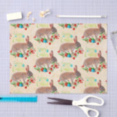 かわいいイースターバニー柄デコパージュ工作 / パーティ 薄葉紙 (クラフト)