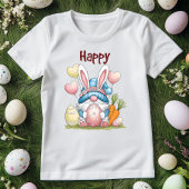 かわいいイースターバニー格言と卵とニンジン Tシャツ