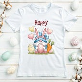 かわいいイースターバニー格言と卵とニンジン Tシャツ