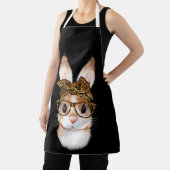 かわいいイースターバニー母イースターヒョウ年のR エプロン (インサイチュ)