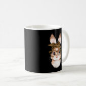 かわいいイースターバニー母イースターヒョウ年のR コーヒーマグカップ (正面右)