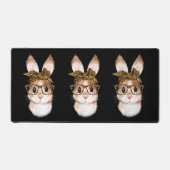 かわいいイースターバニー母イースターヒョウ年のR デスクマット (正面)