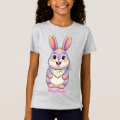 かわいいイースターバニー・キャラクター Tシャツ (正面)
