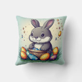 かわいいイースターバニー クッション (裏面)