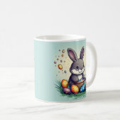 かわいいイースターバニー コーヒーマグカップ (正面右)
