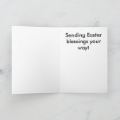 かわいいイースターバニー シーズンカード (内部)