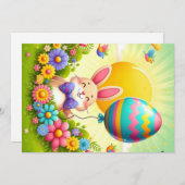 かわいいイースターバニー シーズンカード (正面/裏面)