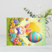 かわいいイースターバニー シーズンカード (スタンド正面)