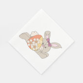 かわいいイースターバニー スタンダードランチョンナプキン (角)