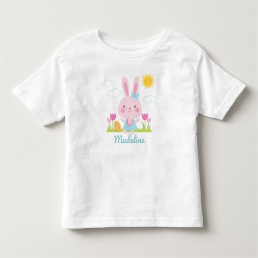 かわいいイースターバニー トドラーTシャツ (正面)