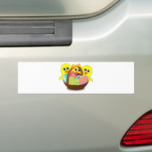かわいいイースターバニー バンパーステッカー (車上)