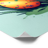 かわいいイースターバニー ポスター (角)