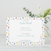 かわいいイースターバニー ポルカドット ブランシュ 招待状 (スタンド正面)