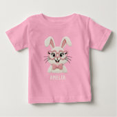 かわいいイースターバニー メガネ付き ベビーTシャツ (正面)